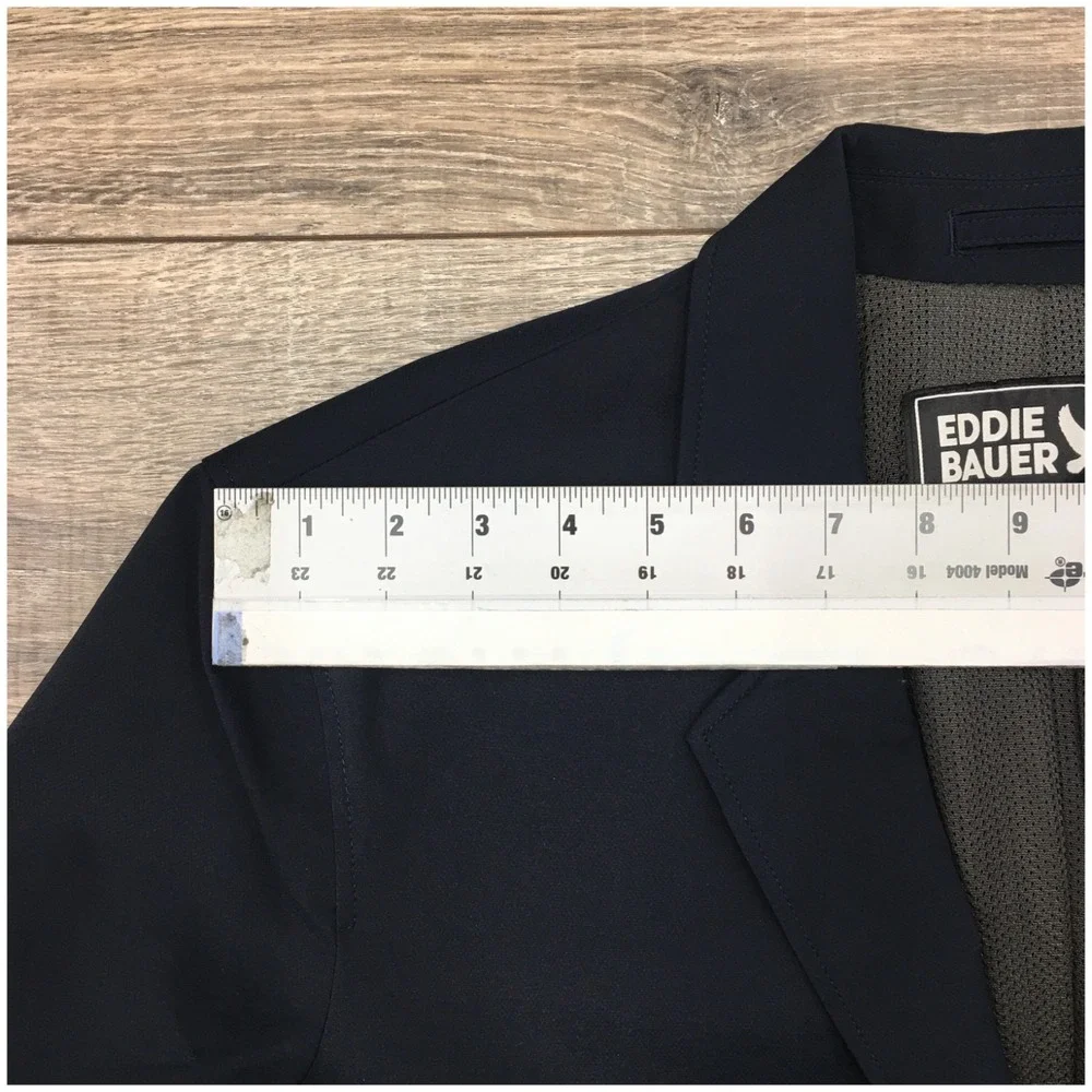 EDDIE BAUER Mens Performance Blazer‎ Sport Coat Casual Jacket Size 42L Blue Suit